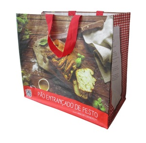 Bolsa de compras de PP tejida de Vietnam, respetuosa con el medio ambiente, CMYK, promocional, impresa para uso en supermercados - Product Image 1