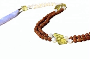 Collar Mala Bohemio de Primera Calidad, Certificado, Hecho a Mano, Unisex, con Cuentas de Piedra Lunar Facetadas, Diseño de Artista Indio - Product Image 6