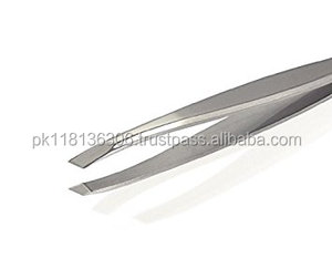 Pinzas de acero inoxidable al por mayor para cejas, pinzas para vello facial con impresión de logotipo personalizado para hombres y mujeres, clip cosmético para cejas. - Product Image 3