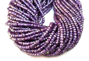 Cuentas de zirconia púrpura Natural para joyería, piedra de 3mm de largo facetado, 16 pulgadas, novedad - Product Image 4
