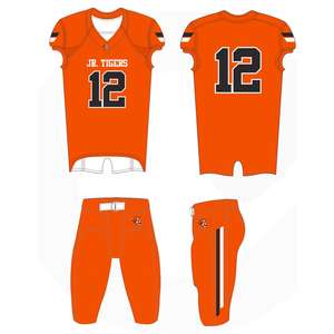 ชุดฟุตบอลอเมริกันระบายอากาศผ้าทอลายทแยงแฟชั่นใหม่คุณภาพดีเยี่ยมชุดทีมออกแบบได้ตามที่ต้องการ - Product Image 5