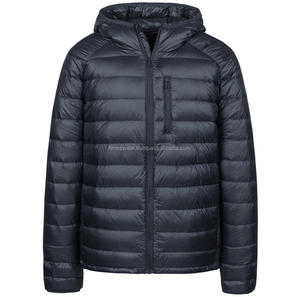 Chaqueta de plumón de lana ligera de alta calidad para hombre estilo burbuja con capucha con diseño sin costuras relleno de plumón de pato - Product Image 3