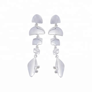 925 <b>Sterling</b> <b>Silver</b> Handmade Plain Stud <b>Earrings</b> High Quality Rose Gold Huggie Design for <b>Women</b> Girls Fine Jewelry Gifts Parties - Product Image 1