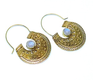 ผู้หญิงผู้จัดจำหน่ายเครื่องประดับต่างหูแฟชั่นใหม่มูนสโตนต่างหูผู้หญิงชุดเครื่องประดับ - Product Image 2