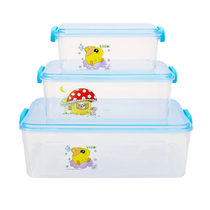 Boîte de rangement multifonctionnelle transparente en plastique PP Organisateur de stockage d'aliments japonais Bento Lunch Container Easy Wash for Kitchen Use - Product Image 5