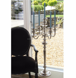 Good Looking Rose <b>Gold</b> Aluminium Tall Floor Wedding Decorative Candelabra Pillar <b>Candle</b> <b>Holder</b> Simple & Elegance Style - Product Image 6