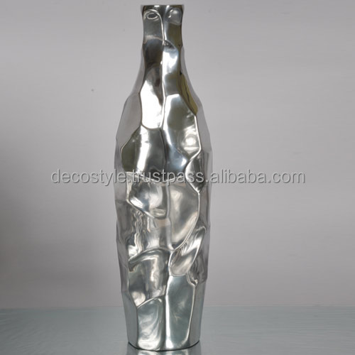 7 in tall pedestal silver flower urn