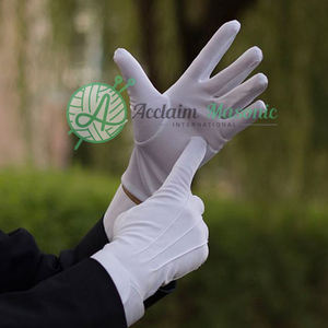 Gants de travail en coton blanc maçonnique personnalisables pour le sport, le ski, l'usage quotidien et extérieur, personnalisés avec votre propre logo - Product Image 4