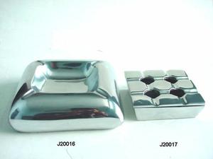 Square Cast Aluminium <b>Ashtray</b> and One With Cover in Mirror Polish Finish Also Available in Mat Finish - Product Image 5