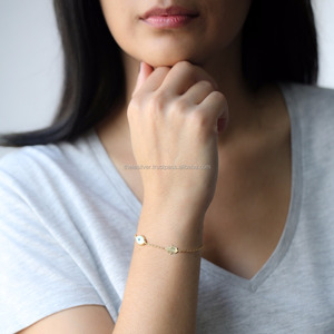 ตาที่มีธรรมดา Hamsa สร้อยข้อมือการออกแบบตุรกีที่ทำด้วยมือขายส่ง925เงินสเตอร์ลิงสร้อยข้อมือขายส่งเครื่องประดับ - Product Image 2