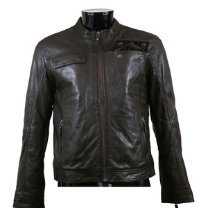 Chaqueta de cuero para motocicleta para hombre, chaqueta de cuero de vaca genuino, hecha a medida, nuevo diseño - Product Image 3