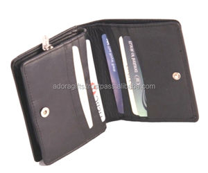Funda de cuero con bolsillo para tarjetas de crédito, billetera con cremallera - Product Image 1