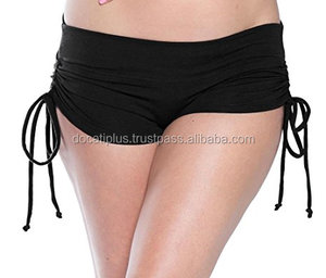 custom oem scrunch <b>shorts</b> with side strings - Product Image 1