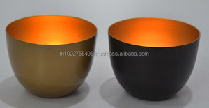 Portavelas de Hierro Negro Moderno Hecho a Mano con Revestimiento de Lámina Dorada de 23/25/26 cm, Elegante Decoración para el Hogar, Pascua IHA IHACA165 - Product Image 2