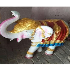 Statue d'éléphant de mariage en Fiber, Statue d'entrée de mariage, de petit format, de fabrication - Product Image 1