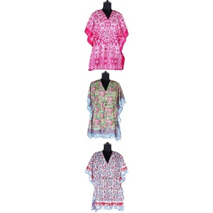 2025 Design African Bazin Dress Lady Short <b>Kaftan</b> Dress Hand Block Printed <b>Kaftan</b> Dress Women Wear Night Maxi Dress up <b>Kaftan</b> - Product Image 2