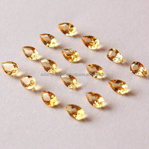 พลอยซิทรินธรรมชาติ6X8มม. รูปลูกแพร์ - Product Image 3