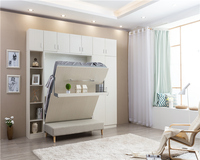 Lit mural intelligent gain de place, lit mural Murphy avec canapé, lit mural pliable