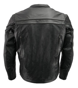 Chaqueta de cuero cruzado para hombre, forro extraíble, cuero de búhos Natural Premium - Product Image 2