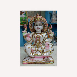 Estatua exquisita diosa Laxmi en mármol - Product Image 1