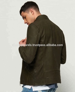Veste en cuir véritable et en peau de mouton pour hommes, nouveau design à la mode, personnalisé, de qualité supérieure, - Product Image 3