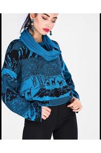 เสื้อสเวตเตอร์ถักนิตติ้งเทรนด์2022ชุดเดรสลำลองปักลายดอกไม้ทรงเอ - Product Image 5