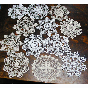 1 pièce tapis de Table rond blanc naturel, au Crochet, élégant - Product Image 6