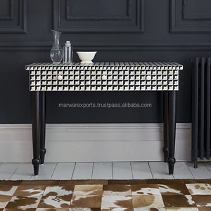 Mesa de centro de madera plegable extensible multifuncional contemporánea con incrustaciones de hueso sólido muebles modernos para el hogar para dormitorio - Product Image 4