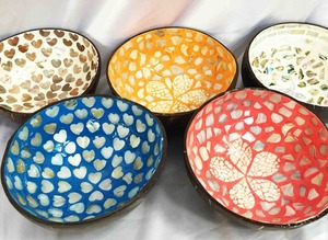 Bol de noix de coco laqué perle rouge d'approvisionnement/laque de bol de noix de coco - Product Image 4