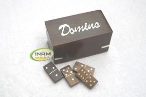 Juego de caja de dominó de madera hecha a mano con 28 fichas de latón, artículo de regalo novedoso con el mejor material de calidad - Product Image 3