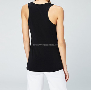 Débardeur de fitness de compression confortable pour femmes personnalisable pour les entraînements de gymnastique de course à pied de yoga chaud-gilet de sport ruban de bouton de dentelle - Product Image 3