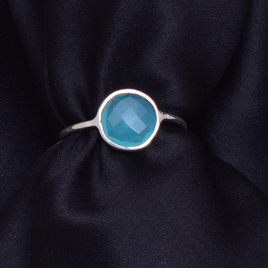 แหวนพลอยโมราสีเงินทรงกลมปรับได้แหวนทันสมัยทันสมัยสำหรับงานแต่งงานของขวัญปาร์ตี้สำหรับผู้หญิง - Product Image 3