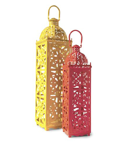 Lanterne à bougie en métal multicolore, lanterne décorative suspendue pour la maison et la décoration du Ramadan Eid, lanterne de table - Product Image 1