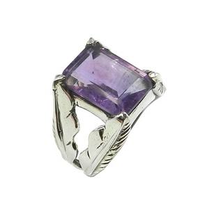 Venta directa de fábrica, precio al por mayor, joyería de plata, amatista de Plata de Ley 925, piedra preciosa, anillo Eternity Vermeil - Product Image 1