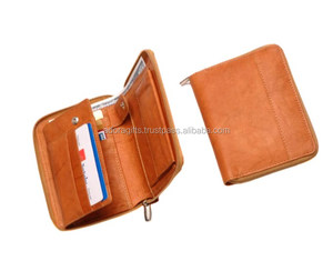 Portefeuille en cuir véritable pour femme avec fermeture éclair à la mode-Nouveau portefeuille en cuir véritable à la mode - Product Image 1