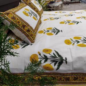 Hand Block Print Pure Cotton <strong>Bed</strong> <strong>Sheet</strong> Set Indian Print Bedding Sets