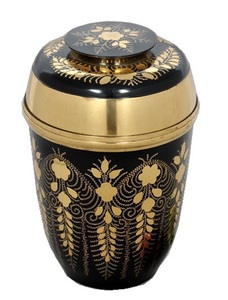 Urna Funeraria de Estilo Europeo para Cenizas Humanas, Color Azul Fuego, para Adultos, de Latón Sólido, Ecológica, Tamaño Personalizado, Urna Conmemorativa - Product Image 4