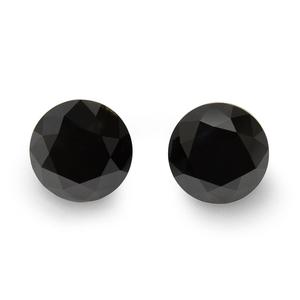 Diamantes Sueltos de Corte Brillante Redondo Natural de Color Negro Azabache de Fabricante Indio, Diamante Negro para Anillo de Compromiso y Joyería - Product Image 1