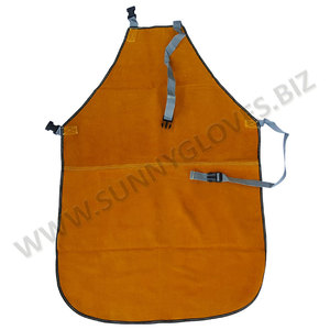 Tabliers de soudage en cuir de vache, couleurs jaunes, protecteurs - Product Image 2