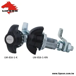 LM-816-1-KN Cam Latch ไฟฟ้ากล่องตู้แผงควบคุมอิเล็กทรอนิกส์ Wing กุญแจลูกบิดล็อคการบีบอัด