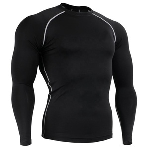 เสื้อรัดกล้ามเนื้อสำหรับกีฬา BJJ  รับทำโลโก้  แขนยาว  ผ้ายืดสแปนเด็กซ์/ไนลอน  สำหรับผู้ชาย  คุณภาพดี  บริการ OEM  ตัวอย่างพร้อมส่งภายใน 7 วัน - Product Image 1