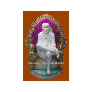 Sitting Marble Sai Baba Statue - Product Image 1