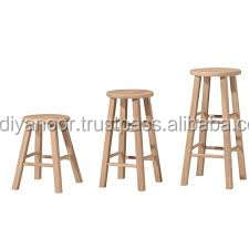 Tabouret en Bois Rustique Antique - Product Image 5