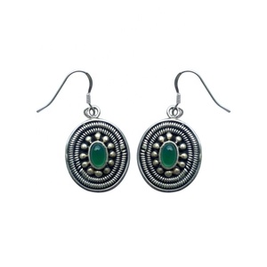 Indian <b>Top</b> Supplier 925 Sterling Silver Gemstone Earrings for <b>Weddings</b> Parties and Gifts - Product Image 1