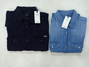 Camisa Casual de Algodón 100% con Cuello Mao, Transpirable, de Primavera, para Hombre, de Bangladesh - Excedentes de Stock de Ropa de Moda - Product Image 2