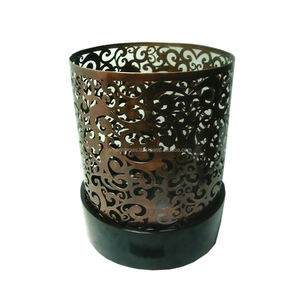 Home Decorative Glass T-Light <b>Candle</b> <b>Holder</b> for Tabletop & Balcony Decoration Decorative <b>Black</b> Bottom Tealight <b>Candle</b> <b>Holder</b> - Product Image 1