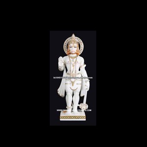 White Marble Lord Hanuman Statue - Product Image 1