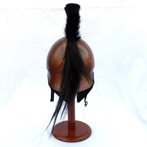 หมวกกันน็อก300สไตล์กรีกโบราณลายเสือดาวสปาร์ตันพร้อม SAIWH915ขนนกสีดำ - Product Image 3