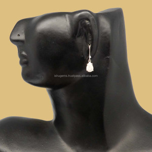 ต่างหู925เงินสเตอร์ลิงทำด้วยมือพลอยมูนสโตนสีรุ้งธรรมชาติสำหรับงานแต่งงานหรือเป็นของขวัญ - Product Image 4