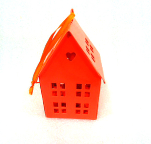 Adornos navideños de Venta caliente, adorno colgante en forma de cabaña de Metal - Product Image 5